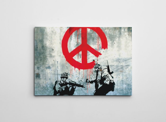 Wallity Lienzo Decorativo Banksy WY126 (50 x 70 cm)